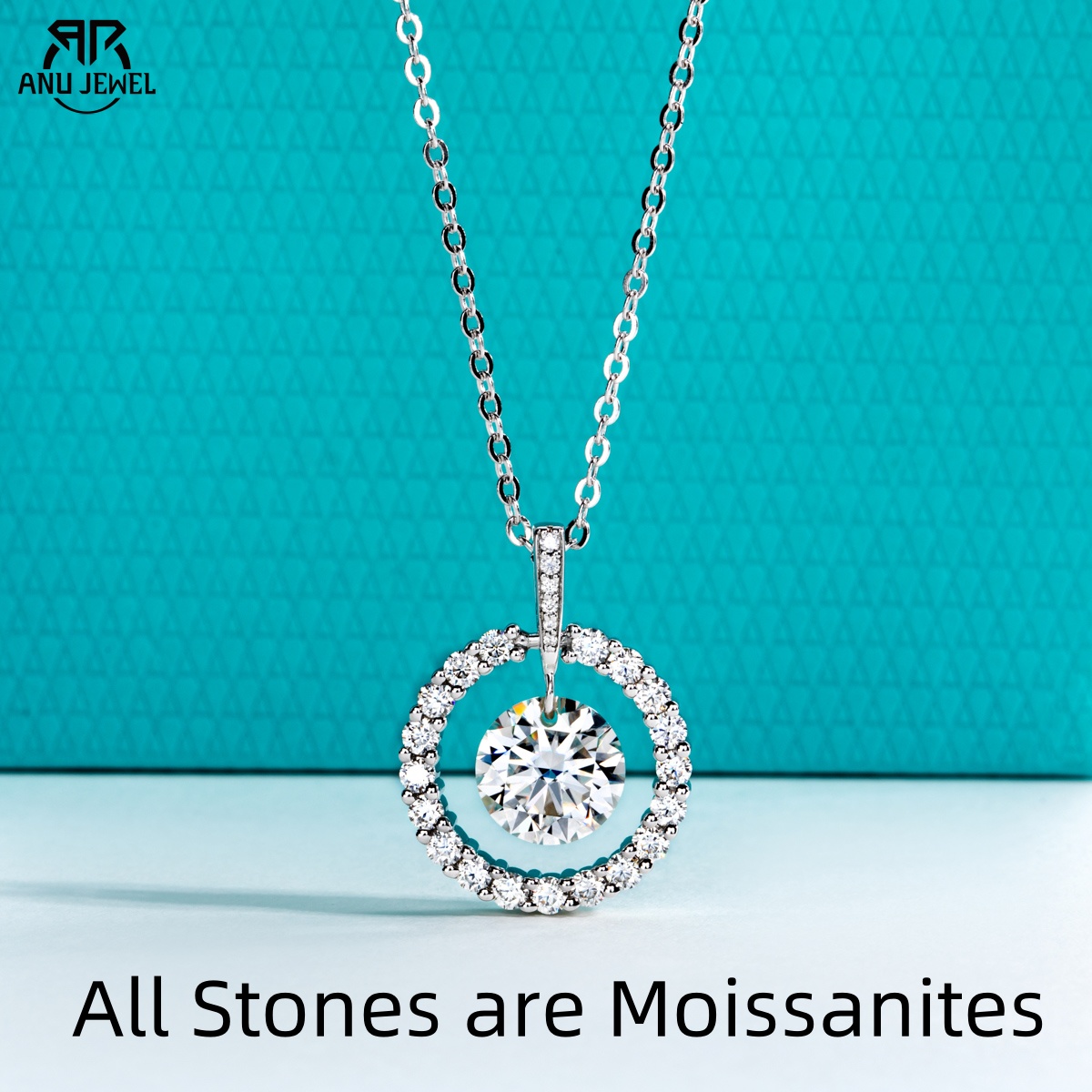 Ansi Chain - AnuJewel 3ct D Farbe Moissanit Diamant