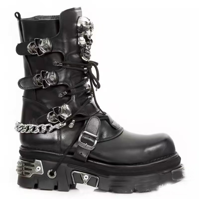 Mode männer Echte Leder Motorr – Motorcycle Chain Bewertung und Preis