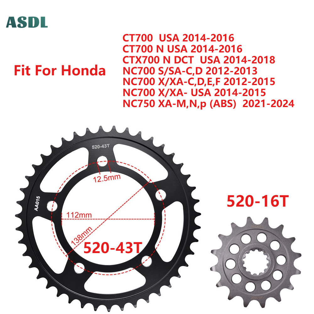 Für Honda CT700 NC700 NC750 52 – 530 Chain Bewertung und Preis