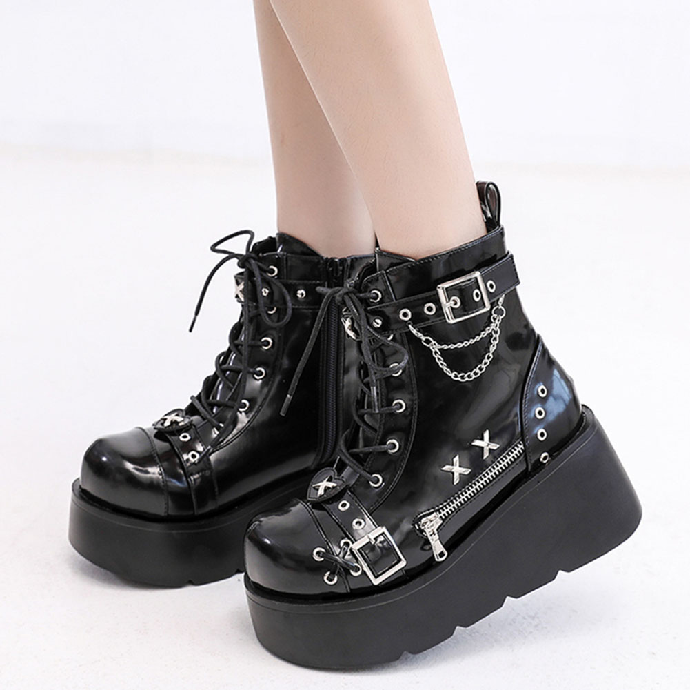 Brandneue Damen Goth Plateau-S – Motorcycle Chain Bewertung und Preis