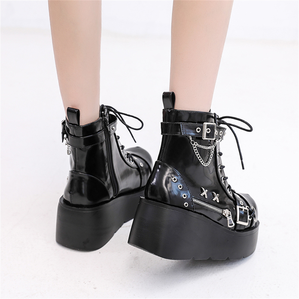Marke Neue Damen Goth Plattfor – Motorcycle Chain Bewertung und Preis